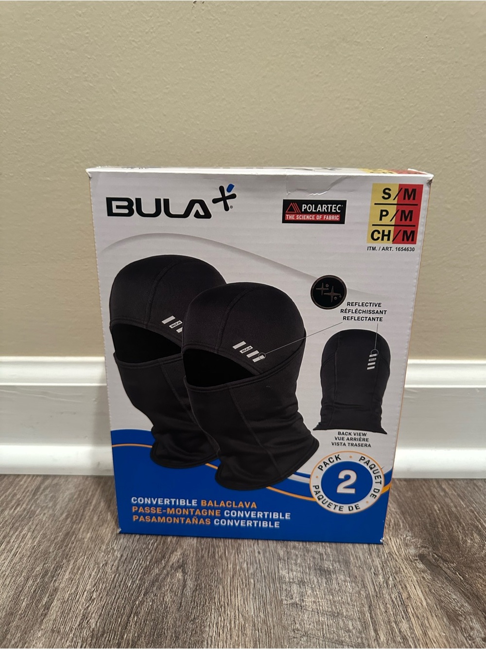 NEW IN BOX Bula Convertible Balaclava - Black (2 Pack)
